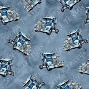 Truck bleu fond bleu