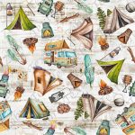 Camping rustique fond beige grunge