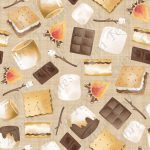 Guimauve en camping fond beige