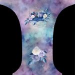 Baleine et fleur fond nuageux