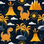 Collection dino mignon montagne