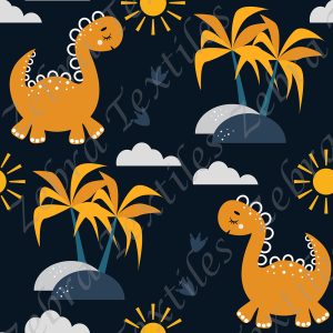 Collection dino mignon soleil fond marine