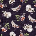 Figue lunaire fond lin violet