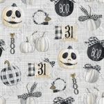 Halloween chic fond lin gris
