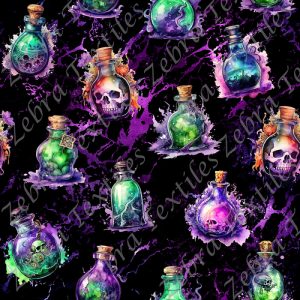 Potion mortelle fond noir et mauve