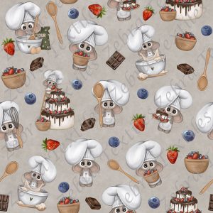 Souris pâtissière fond moka