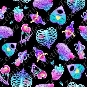 Thorax et organe fond noir