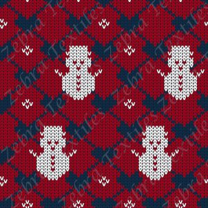 Bonhomme de neige et coeur lainage