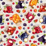Confiture de fruits fond lin beige