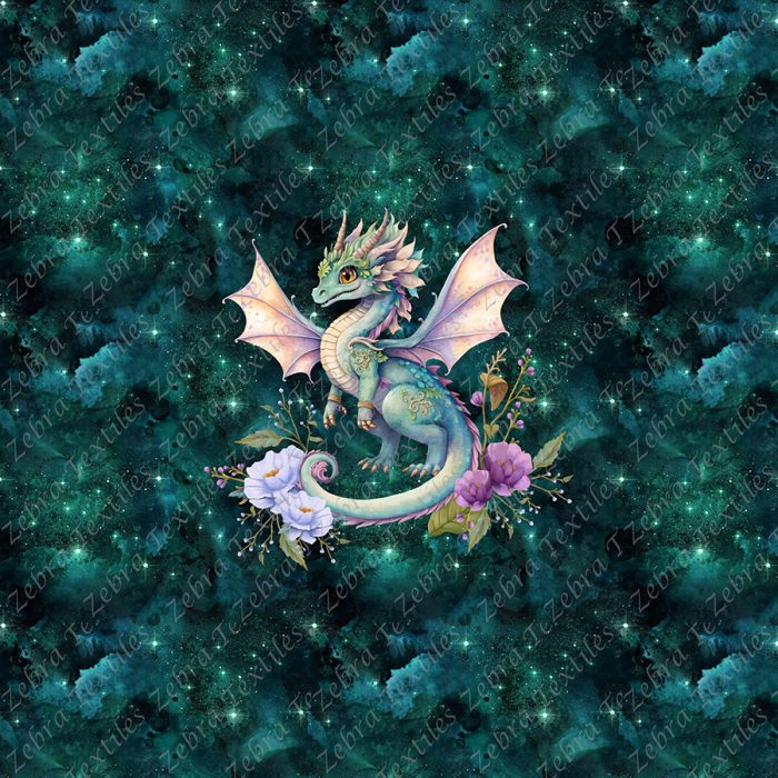 Dragon de la forêt fond nébuleuse