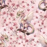Dragon rose floral fond rose