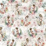 Femme enceinte floral fond floral