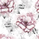 Fleur rosé fond blanc
