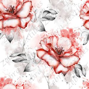Fleur rouge fond blanc