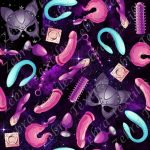 Jouet sexuel fond galaxie mauve
