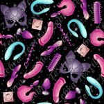Jouet sexuel fond noir étoilé