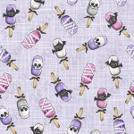 Popsicle monstrueux fond lin mauve