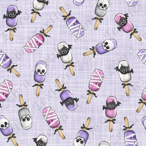 Popsicle monstrueux fond lin mauve