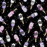Popsicle monstrueux fond noir à pois