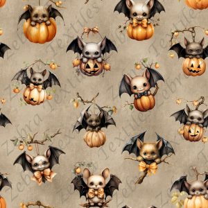 Chauve souris et citrouille fond grunge