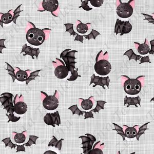Chauve-souris noir fond lin gris pâle