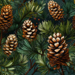 Cocotte brune et branche de sapin