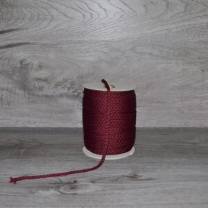 Cordon en polyester 3mm rouge vin