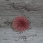 Pompon vraie fourrure rose antique pointe naturelle