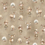 Elfe de Noël fond beige