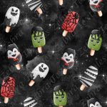 Popsicle halloween fond noir étoilé