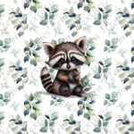 Raton fond feuillage