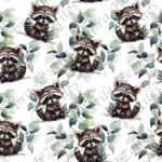 Raton fond feuillage