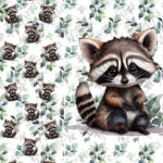 Raton fond feuillage
