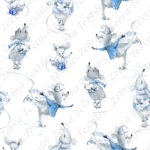 Souris grise en patin fond blanc