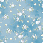 Canneberge blanche fond bleu