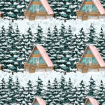 Chalet et sapin