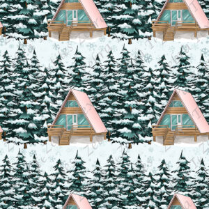 Chalet et sapin