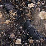 Corbeau dans le jardin