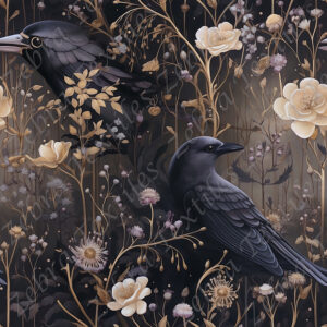 Corbeau dans le jardin