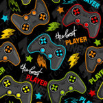 Manette de jeux vidéo colorée