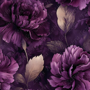 Pivoine velours mauve fond mauve