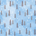 Sapin brun fond bleu