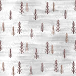 Sapin brun fond gris
