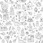 Dinosaure anniversaire à dessiner
