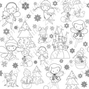 Fée des neiges à dessiner