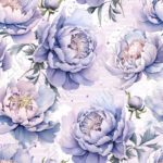 Pivoine lilas fond blanc écriture
