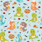 Dino pizza fond bleu
