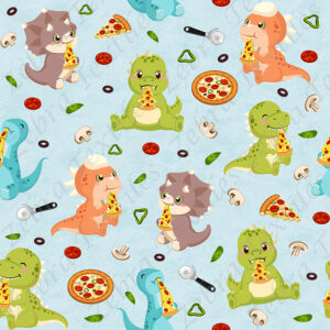 Dino pizza fond bleu