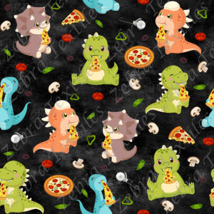 Dino pizza fond noir