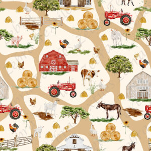 Ferme et chemin de terre